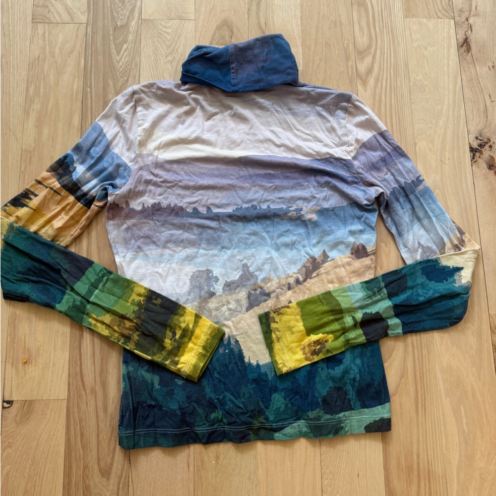 The Kit Mountain Postcard Pullover Multicolor Turtleneck Size S - Picture 2 of 12